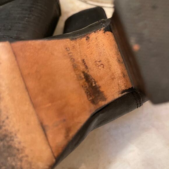 Rag & Bone Harrow heeled black booties Sz 37 Boots - Picture 5 of 12